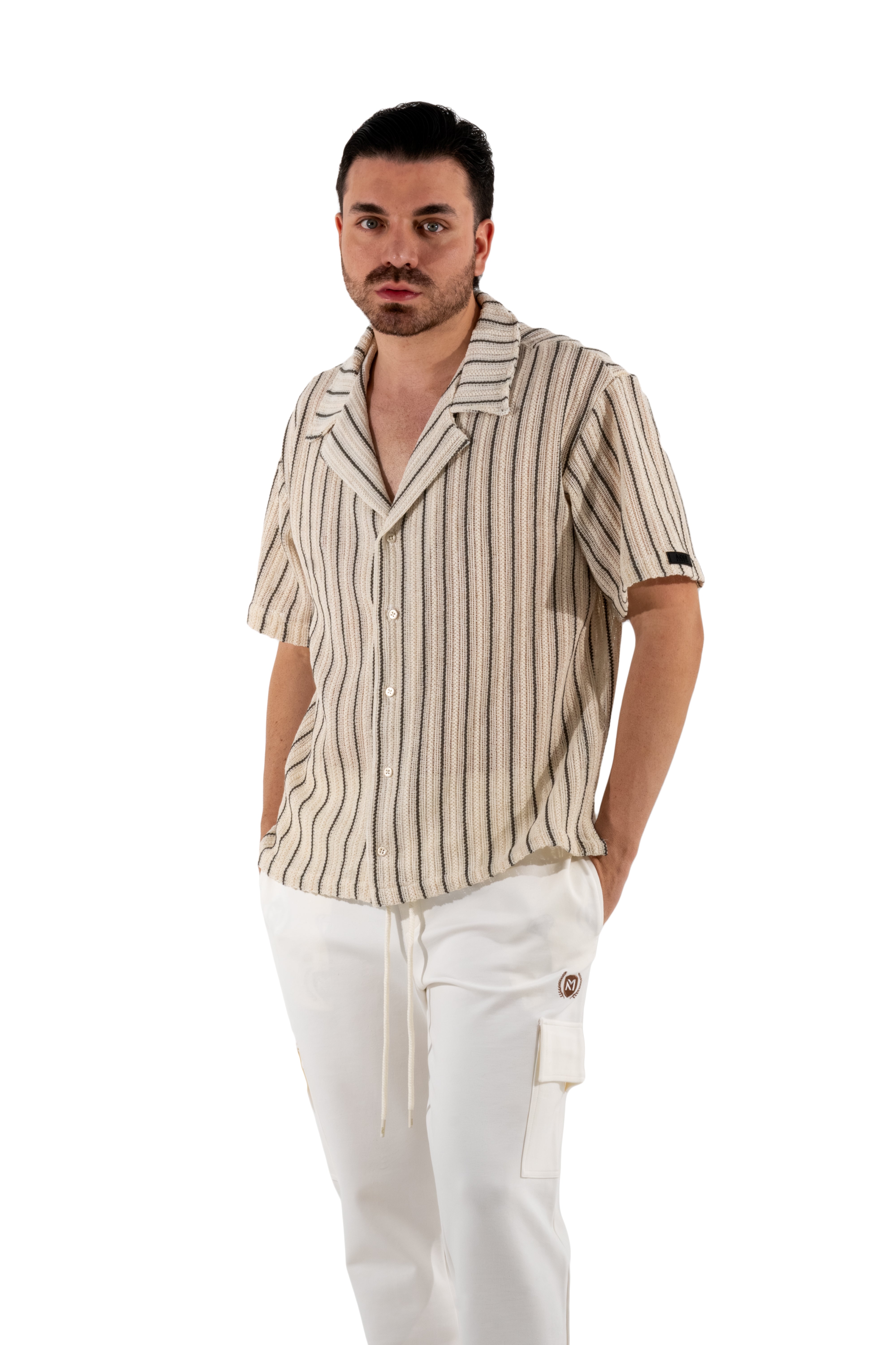 STRIPES SHIRT BEIGE